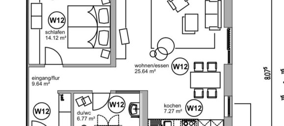 Квартира с 1 спальней в Neu-Ulm, Германия № 336642 13