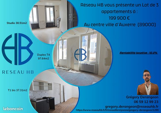 Dúplex de 4 dormitorios en Auxerre, France No. 353305