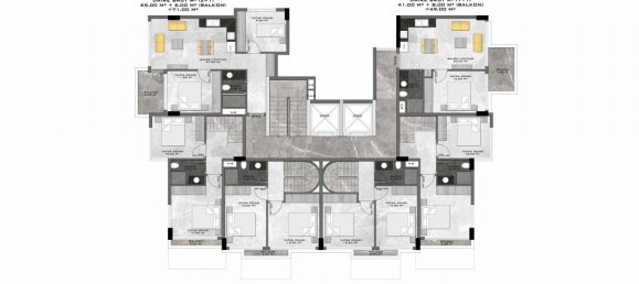 Квартира с 2 комнатами в Каргыджак, Турция № 9893 22