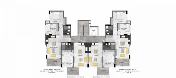 Квартира с 2 комнатами в Каргыджак, Турция № 9893 28
