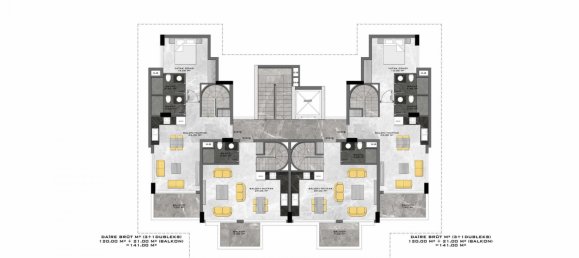 Квартира с 2 комнатами в Каргыджак, Турция № 9893 29