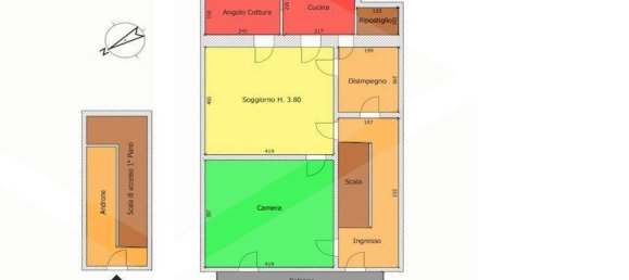 2 rooms Apartment in Bari, Italy No. 20190 3