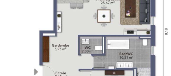 Apartamento de 3 dormitorios en Rems-Murr-Kreis, Germany No. 31899 3