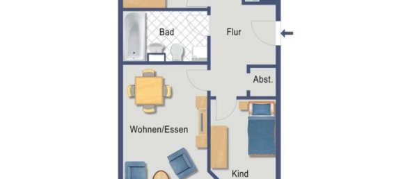 2 غرف نوم شقة في Niederschonhausen, Germany رقم 62594 2