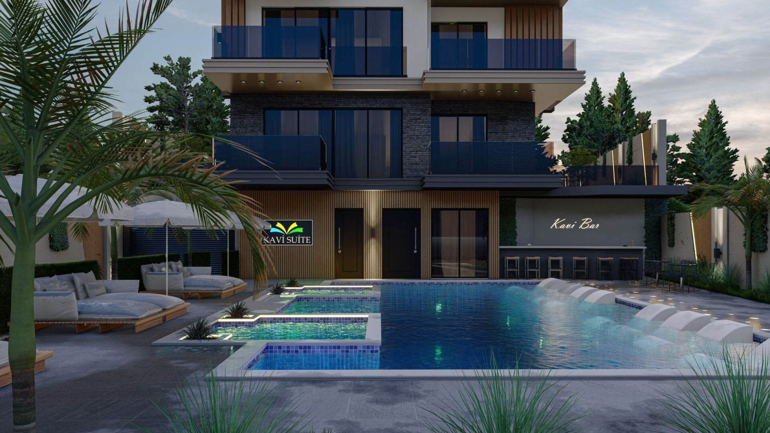 Apartment 2+1 in Kavi Suite, Kargicak, Turkey No. 38702
