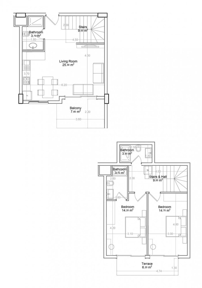 بانتهاوس 2+1 في Yekta Green Life Gazipasa Residence, Gazipasa, Turkey رقم 39586 1