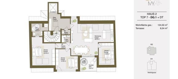 4 rooms Penthouse in Wahring, Austria No. 5354 11