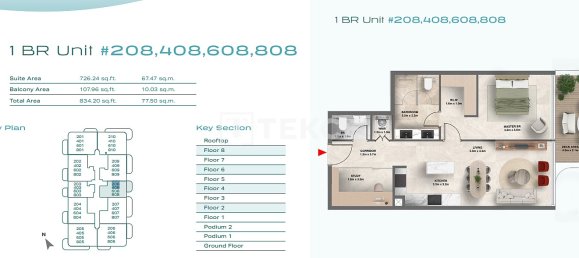 2 chambres appartement à vendre à Dubai, UAE № 187028 4