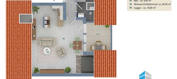 1 Schlafzimmer Wohnung in Bielefeld, Germany, Nr. 238747 12