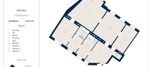 4غرفة شقة في Mariahilf, Austria رقم 236761 3