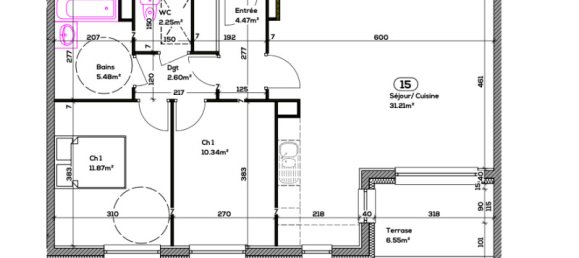 Квартира с 2 спальнями в Сесель, Франция № 196550 2