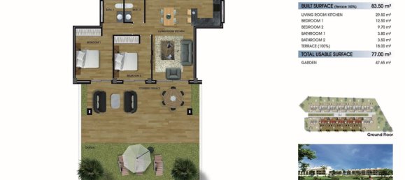 Квартира с 2 спальнями в Лос-Алькасарес, Испания № 12956 21