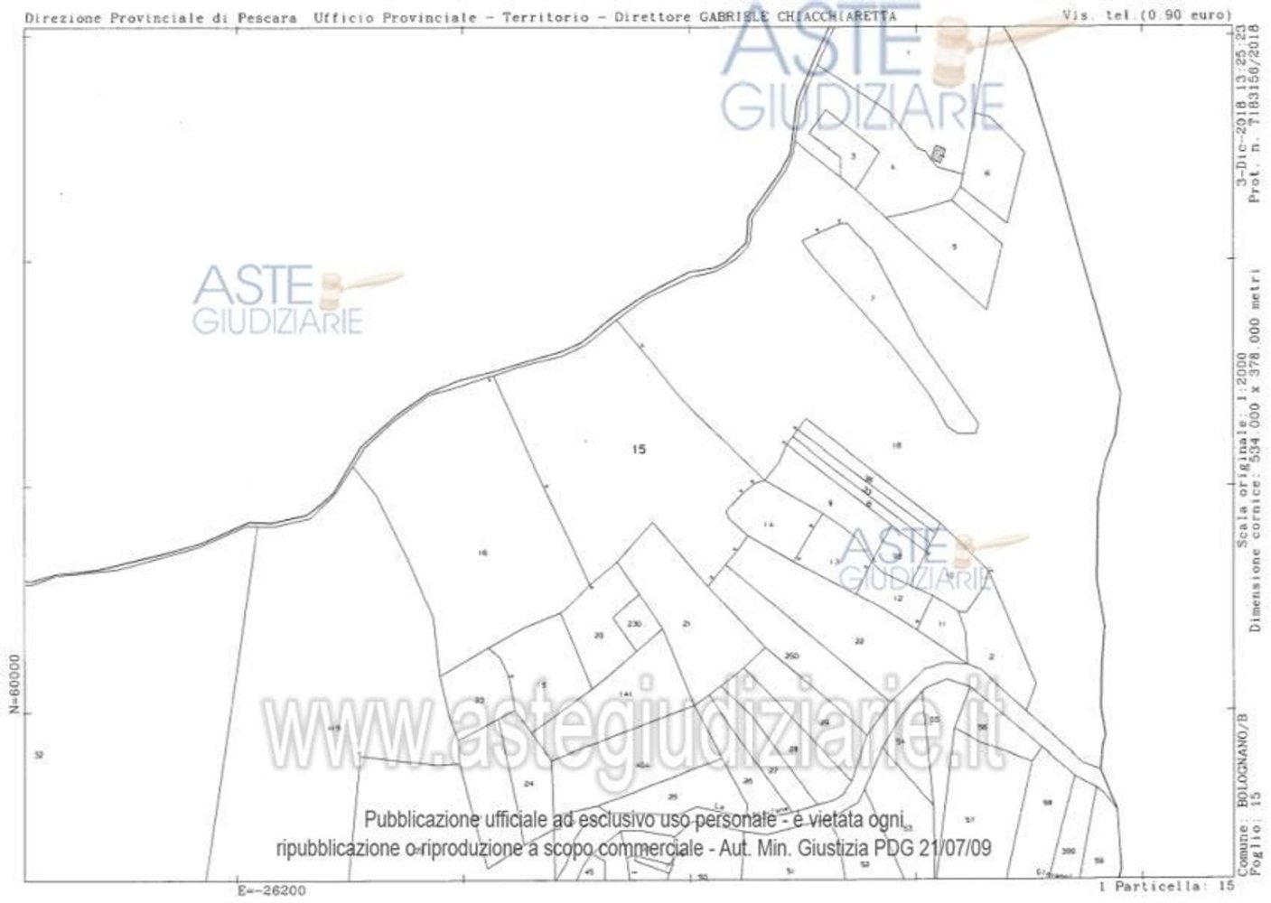 Terreno en Bolognano, Italy 160063 m² No. 382411