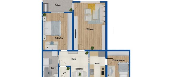 3 rooms Apartment in Hof, Germany No. 231305 11