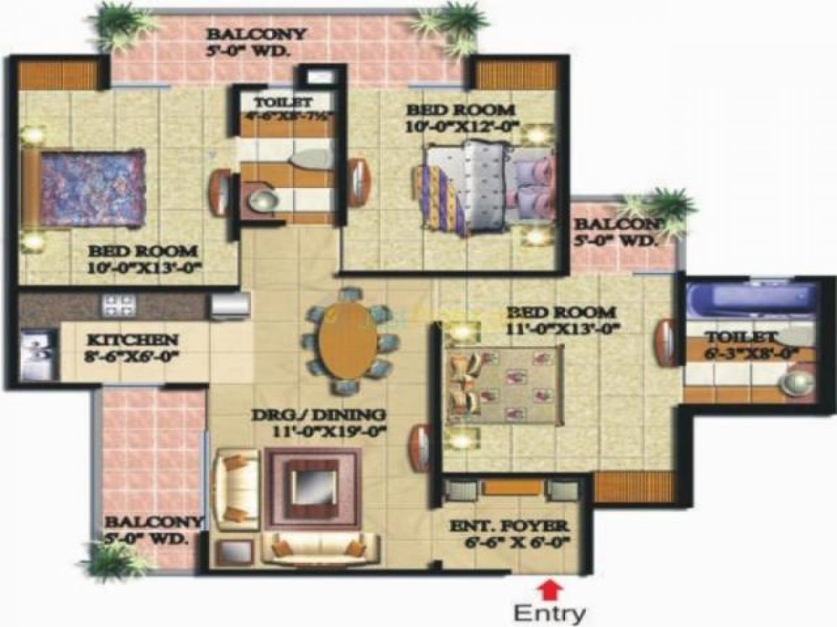 3 bedrooms House in Ghaziabad, India No. 56194