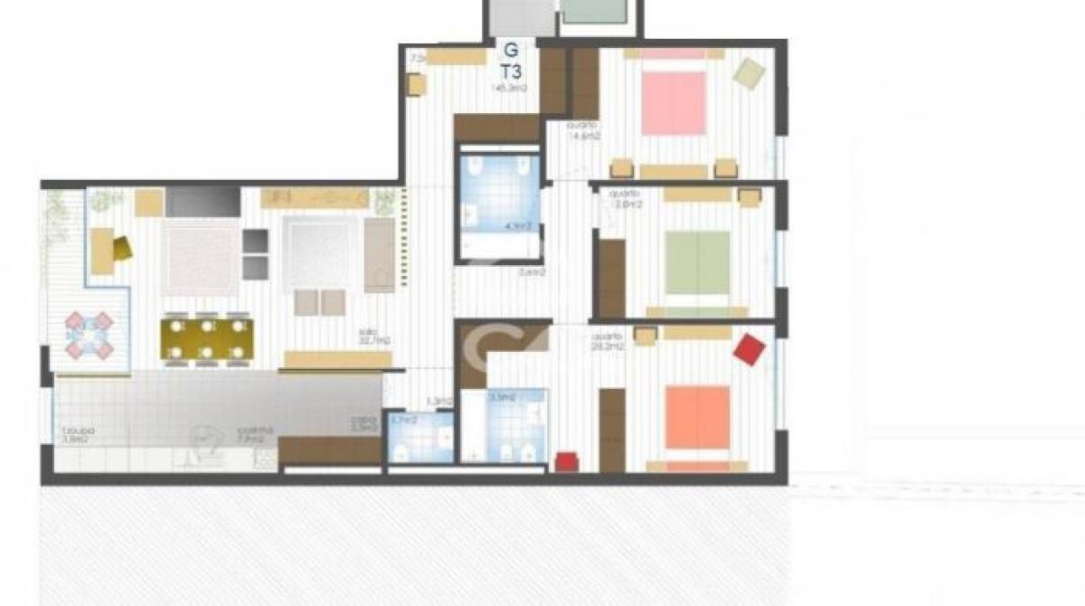 3 غرف نوم شقة في Coimbra, Portugal رقم 830