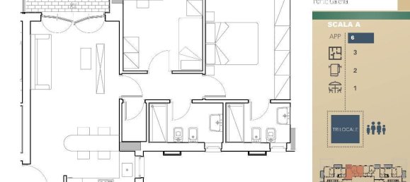 3-salle Appartement à Rome, Italy No. 19872 5