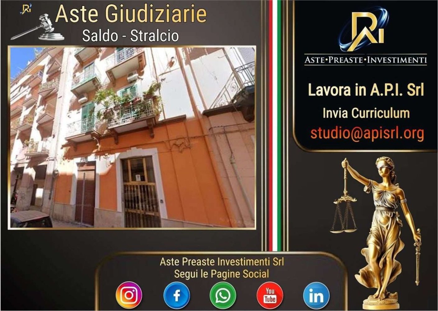 Квартира с 3 комнатами в Таранто, Италия № 30813