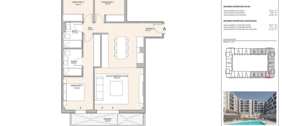 Квартира с 3 спальнями в Гетафе, Испания № 152681 2