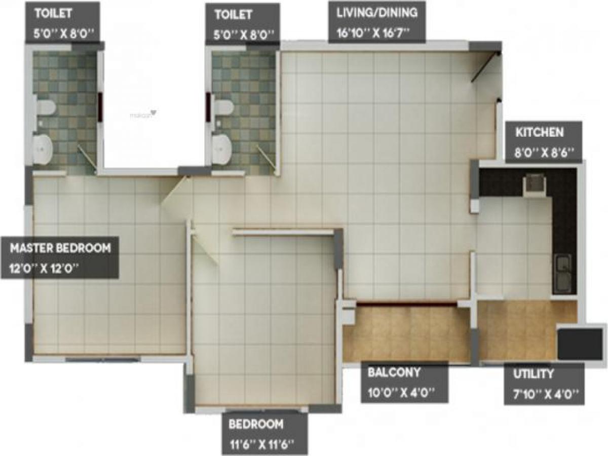 2 chambres Maison à Mangalore, India No. 3100