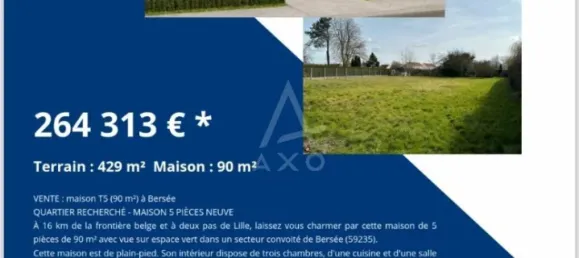 Grundstück in Bersee, France 431m², Nr. 79974 3