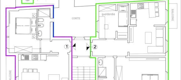 2-salle Appartement à Florence, Italy No. 181814 20