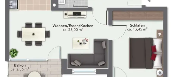 1 Schlafzimmer Wohnung in München, Germany, Nr. 213992 12