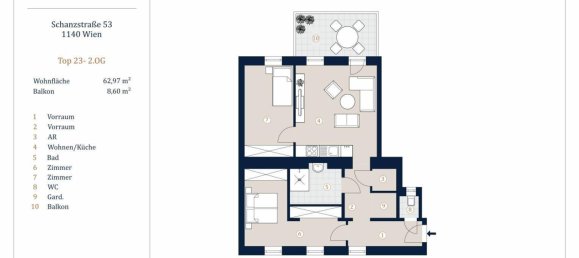 3 rooms Apartment in Penzing, Austria No. 138591 8