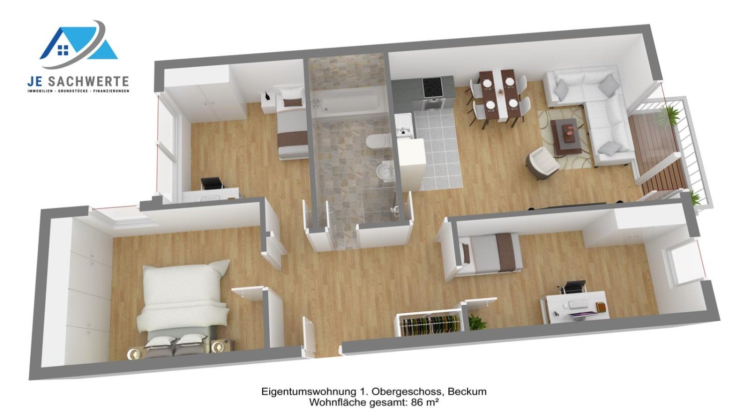 4-Zimmer Wohnung in Warendorf, Germany, Nr. 364069