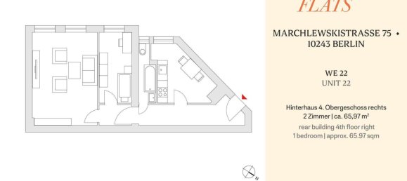 1 Schlafzimmer Wohnung in Friedrichshain, Germany, Nr. 277661 10