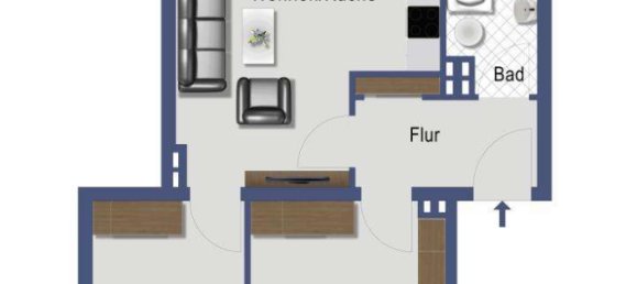 2 rooms Apartment in Dusseldorf, Germany No. 9550 5