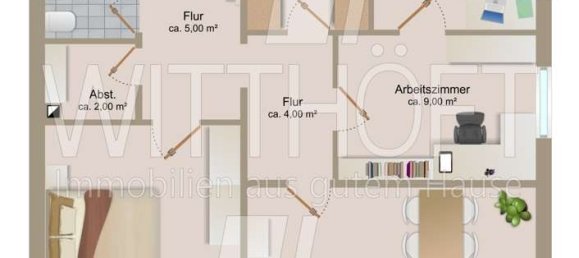 Квартира с 1 спальней в Вандсбек, Германия № 235173 2