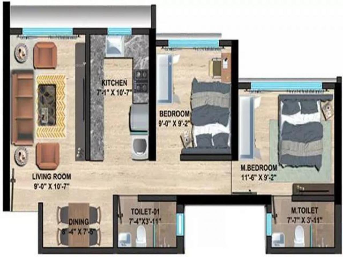 2 bedrooms House in Mumbai, India No. 21034