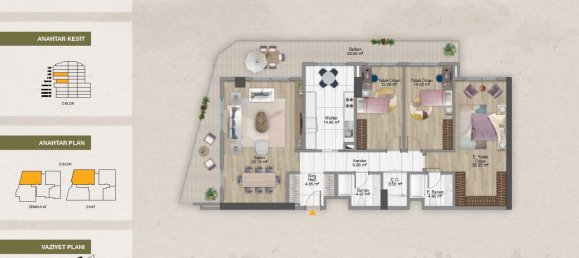 Wohnung 3+1 in Avrupa Konutlari Şişli, Sisli, Turkey, Nr. 41013 2