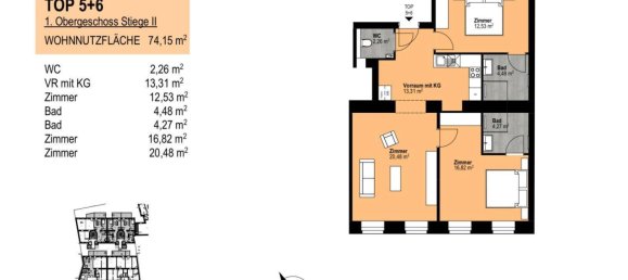 3-Zimmer Wohnung in Wien, Austria, Nr. 76673 14