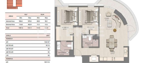 3 Schlafzimmer Wohnung in Ras Al Khaimah, UAE, Nr. 200696 7