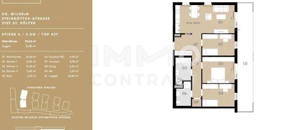 3 غرف نوم شقة في St. Polten, Austria رقم 4341 16