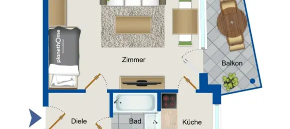 Студия в Райниккендорф, Германия № 43092 10