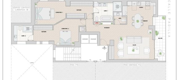 2 غرف نوم منزل ذو طابقين في Madrid, Spain رقم 120044 14