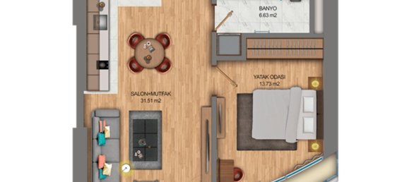Apartment 1+1 in Kadikoy, Turkey No. 40610 10
