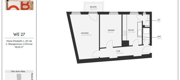 Apartamento de 2 divisões em Charlottenburg, Germany N.º 73482 2