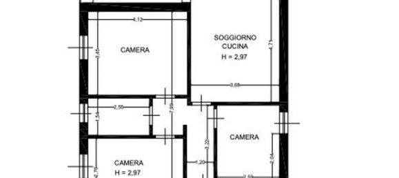 Квартира с 3 комнатами в Ро, Италия № 212785 34