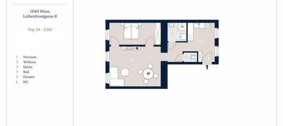 2 rooms Apartment in Wieden, Austria No. 155504 11