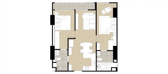 2 dormitorios condominium en venta en Railay Beach, Ao Nang, Krabi, Southern Thailand, Thailand № 33680 2