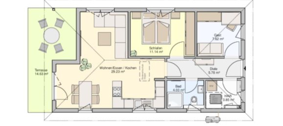 2 Schlafzimmer Bungalow in Wittenberg, Germany, Nr. 128627 7