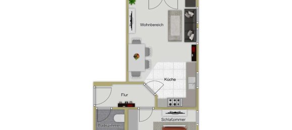 Квартира с 2 комнатами в Альб-Дунай, Германия № 110026 14