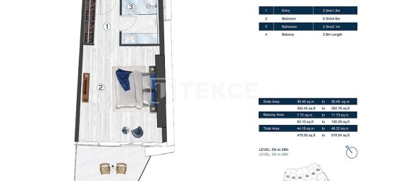 1 Schlafzimmer Wohnung in Ras Al Khaimah, UAE, Nr. 123466 14