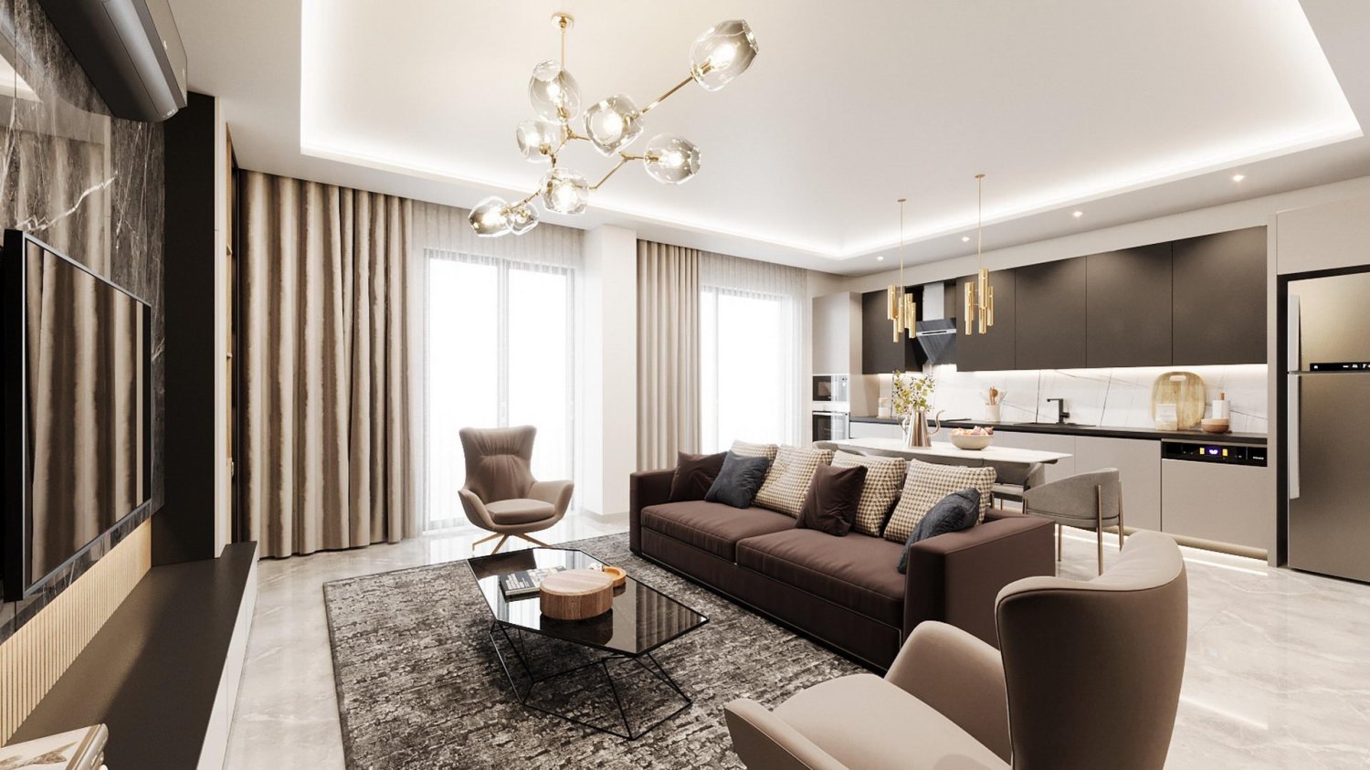 Wohnung 2+1 in Goldinn Residance, Mahmutlar, Turkey, Nr. 39427