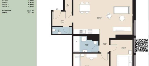 Квартира с 3 комнатами в Леопольдштадт, Австрия № 7665 6