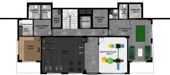 Apartamento de 2 divisões em Alanya, Turkey N.º 12550 29